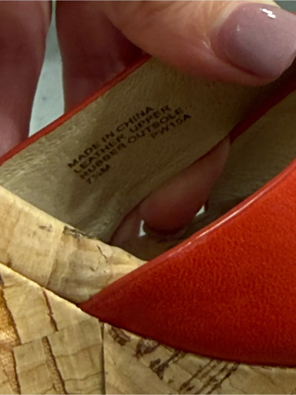 Michael Kors Natalia platform sandals Red Leather Chunky Cork